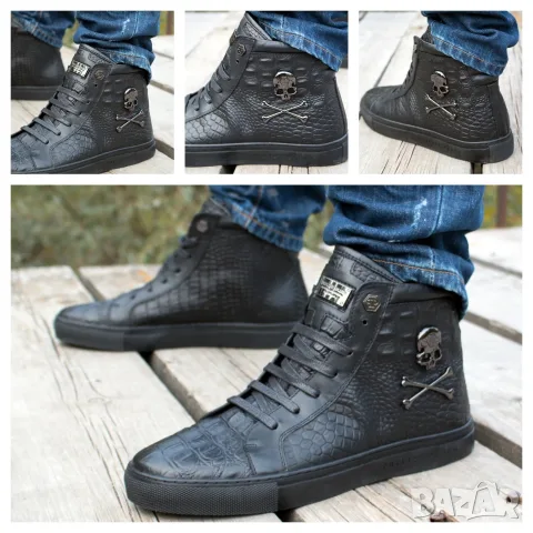 💀 Оригинални мъжки кецове PHILIPP PLEIN 💀 LIMITED EDITION – Стил с характер!