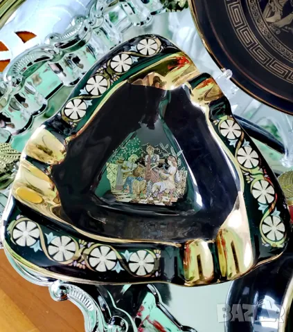 Комплект позлатени колекционерски 'съдове' Fakiolas-Greece-24k gold, снимка 3 - Декорация за дома - 48897308