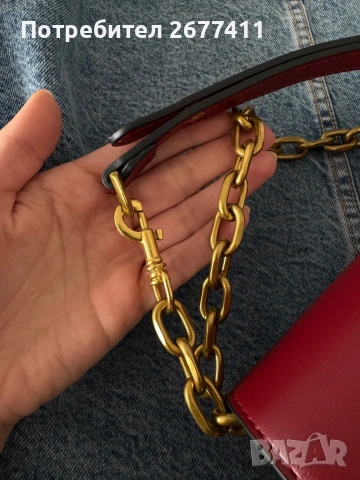 Дамска червена чанта Coach , снимка 5 - Чанти - 53276586