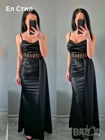 📌#Официална сатенена #рокля 95% сатен  5% ликра Производител: Италия Хс С  М  Л  48 евро Еконт, снимка 2 - Рокли - 53472266