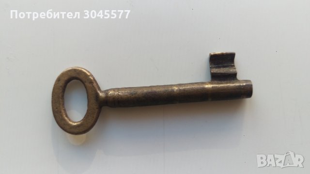 Ключ 7,2 см, бронз, снимка 1 - Антикварни и старинни предмети - 33984236