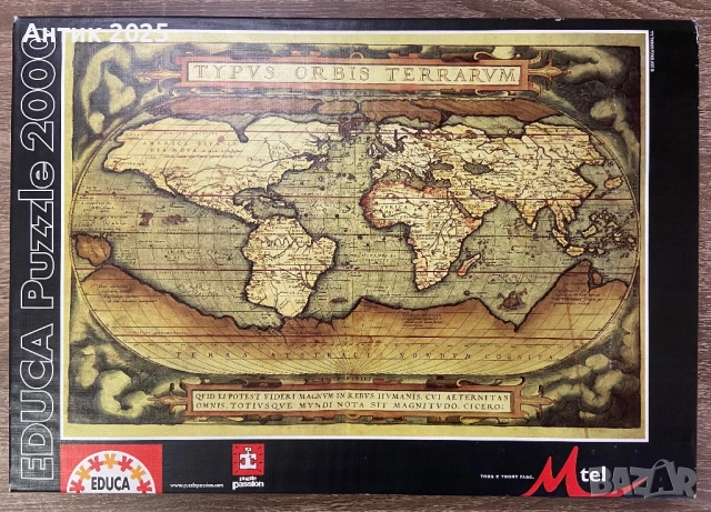 Пъзел Educa 2000 – Typus Orbis Terrarum (Карта на света)