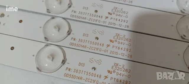 Подсветка 12бр, 7 диода. LED Backlight ODT-550-OD30 / 0D55D14R-ZC21FG01., снимка 10 - Части и Платки - 49228746