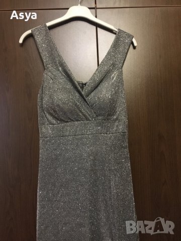 Сива елегантна рокля, снимка 4 - Рокли - 41982693