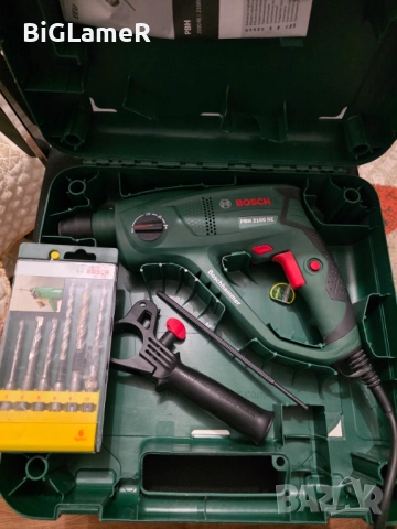 Перфоратор Bosch PBH 2100 RE Compact, 1.7 J, SDS Plus, свредла и куфар