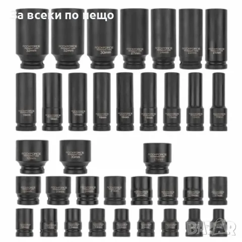 Комплект ударни вложки 35 части 1/2 (8 - 32 мм) RockForce, снимка 4 - Други инструменти - 50366287