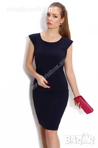 Права тъмно синя рокля арт.0390BLUE1