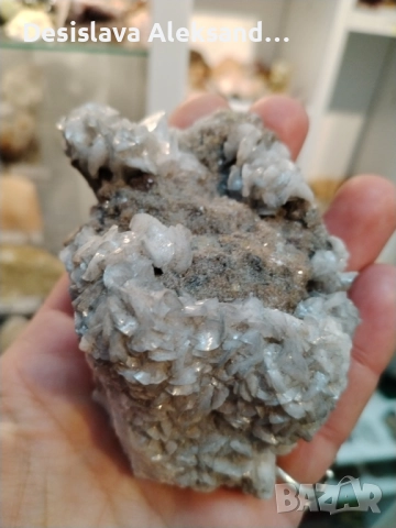 Калцит с флуорит и кварц от Испания 