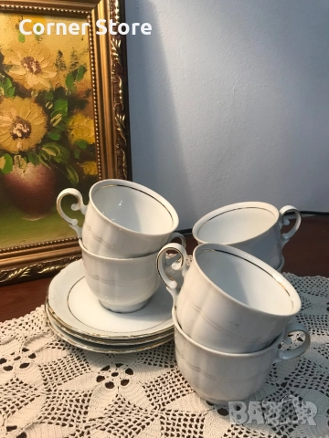 Баварски порцелан Mitterteich сервиз за кафе/чай, снимка 2 - Сервизи - 52482574