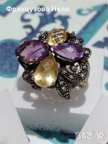 Масивен, старинен пръстен, снимка 2 - Пръстени - 53830680