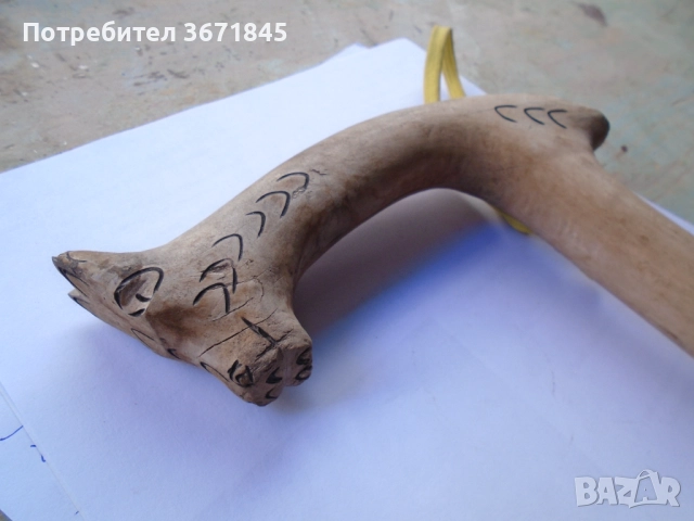 стара овчарска гега резбована, снимка 6 - Антикварни и старинни предмети - 52589216