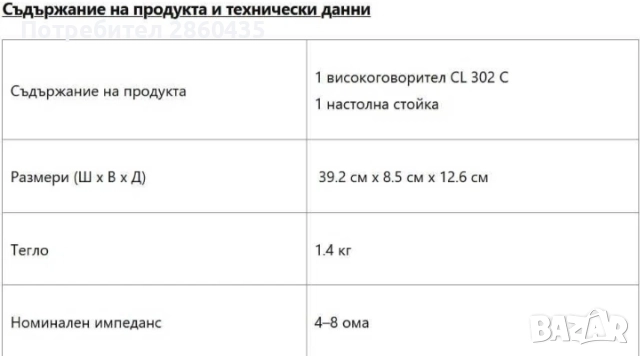 Тойфел CL 302C*Централен високоговорител*Тонколона*Teufel*Center, снимка 5 - Тонколони - 52241361