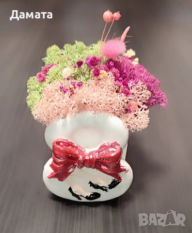 Различни видове кашпи със скандинавски мъх , снимка 18 - Декорация за дома - 45370583