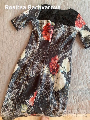 Елегантна рокля с 3/4 ръкав, М размер, снимка 9 - Рокли - 35985484