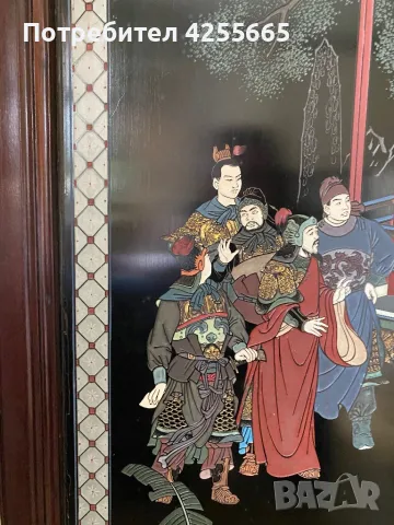 Продавам стара китайска картина,живопис рисувана върху стакло, снимка 9 - Антикварни и старинни предмети - 48155167