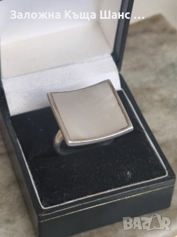 Сребърен пръстен 925 проба с бял седеф , снимка 7 - Пръстени - 41832881