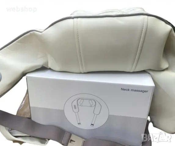 ПРОМО!! Акумулаторен Шиацу масажор с топлина за врат,гръб,рамена,крака,за мускулна релаксация, снимка 10 - Масажори - 48637081