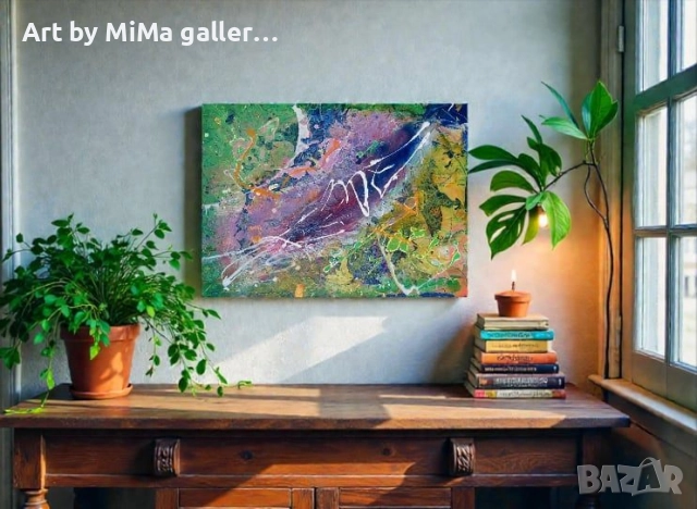 Абстракция 50х70 см. Оригинал, съвременно изкуство, снимка 3 - Картини - 52440252