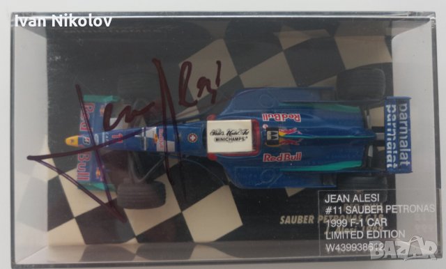 1/43 Red Bull Sauber Petronas C18 – Jean Alesi(1999) с автограф на Алези, снимка 2 - Фен артикули - 41462857