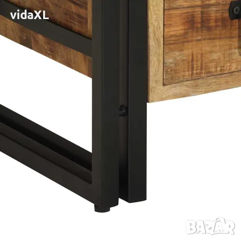 vidaXL Нощен шкаф Кафяво 40 x 40 x 59 см Солидно мангово дърво, снимка 9 - Шкафове - 56147534