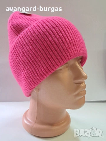 332 Дамска плетена шапка,ангора-бутикова, снимка 2 - Шапки - 52537838