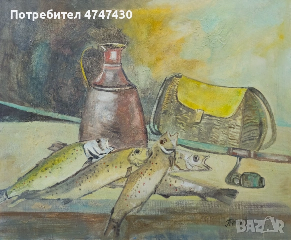 Петър Ненов маслени бои картина натюрморт