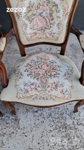 Ретро кресла орех №045, снимка 5 - Дивани и мека мебел - 52652297