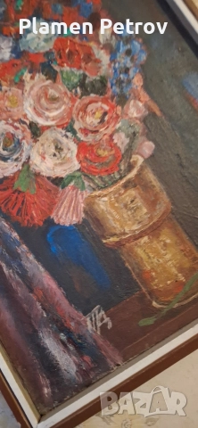 картина акварел 1855 година и др маслени бои върху лен , снимка 16 - Картини - 45914249