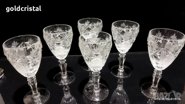 кристални чаши , снимка 2 - Антикварни и старинни предмети - 48936082