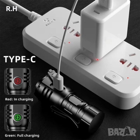 Мини фенер с магнит мощен силен и надежден с алуминиев корпус 1000 lm, снимка 11 - Къмпинг осветление - 52818683