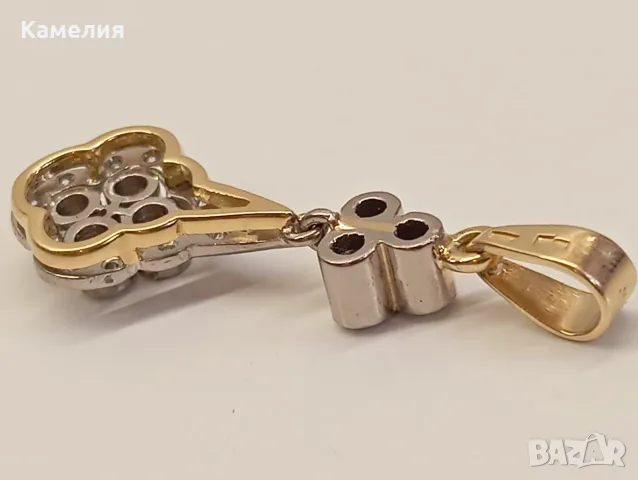 Руско злато. Висулка с брилианти , снимка 13 - Колиета, медальони, синджири - 56242979