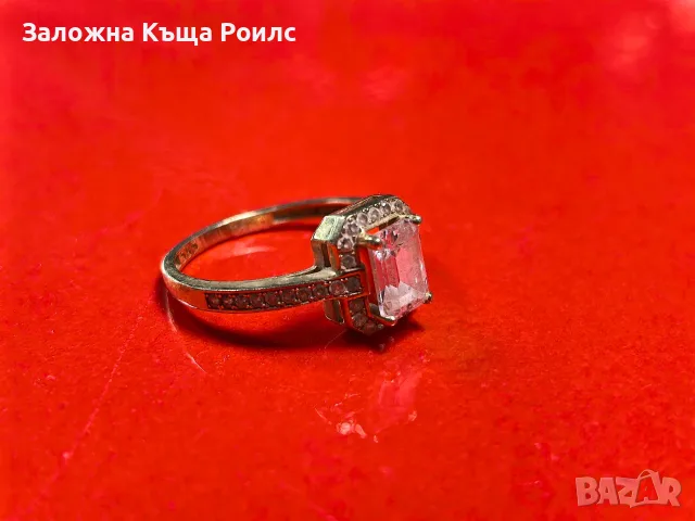 Дамски златен пръстен 14К 585, 2.30 гр., размер 53, с камъни
