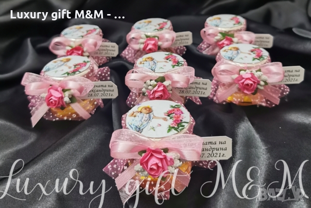 Подаръци за гости - бурканче с мед или свещ със СНИМКА, снимка 6 - Подаръци за кръщене - 36079400