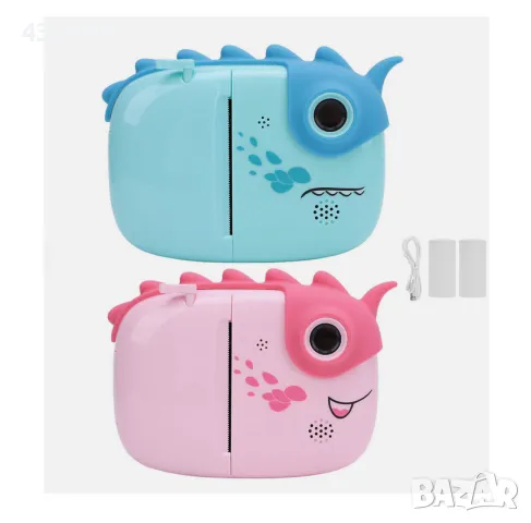  Мини принтер и фотоапарат за деца  Динозавър, Различни цветове , снимка 2 - Образователни игри - 49088065