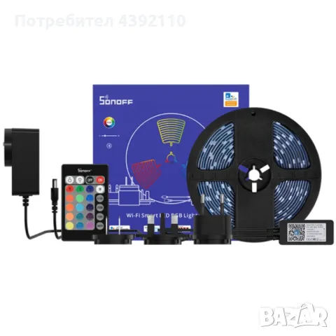 SONOFF L2 5М Комплект LED Лента с Адаптер Захранване и Контролер, снимка 1