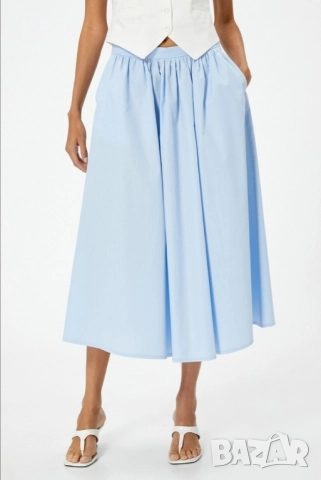 Нова разкроена пола с висока талия KOTON размер XL , снимка 3 - Поли - 51549700