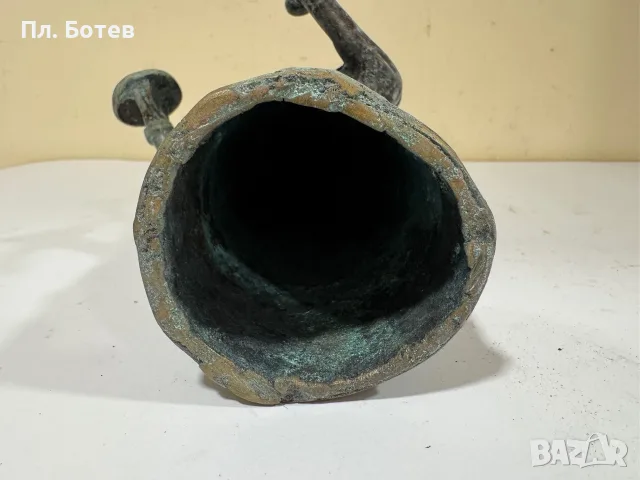 Африканска бронзова скулптура, фигура-Бенин , снимка 8 - Статуетки - 56295713