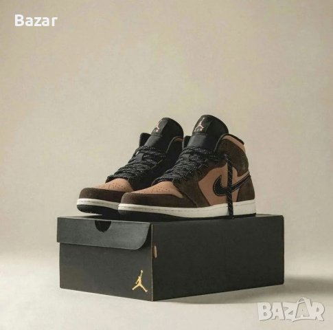 Nike Jordan 1 mid Mocha Coco Chocolate Размер 42 Номер Нови Оригинални Обувки Кецове Маратонки