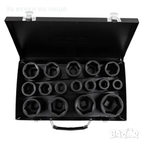 Комплект ударни вложки 16 части 3/4 (17 – 50 мм) 6-стенни JCB, снимка 3 - Други инструменти - 50366233