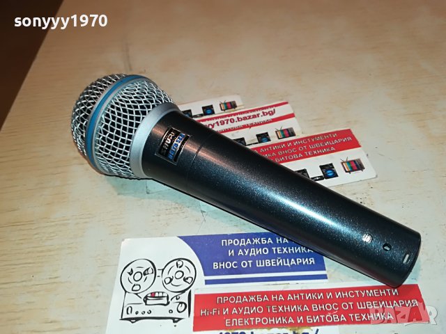 SHURE BETA58A BLUE-ПРОФИ МИКРОФОН БЕЗ БУТОН 3004231849, снимка 3 - Микрофони - 40538574