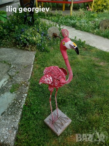 Фламинго от метал, снимка 3 - Градински мебели, декорация  - 40311707