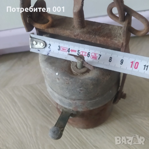 Стара миньорска карбидна лампа, снимка 5 - Къмпинг осветление - 52288890