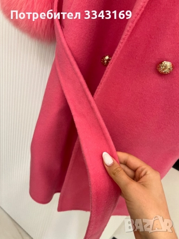 Розово пухкаво палто, снимка 4 - Палта, манта - 51628948