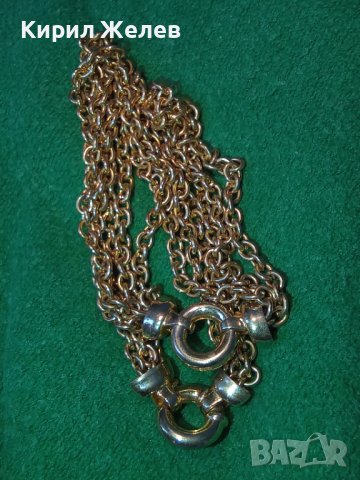 СТРАХОТЕН ПОЗЛАТЕН ВИНТИДЖ АРТ ЛАНЕЦ от БЛАГОРОДНА НЕРЪЖДАЕМА СТОМАНА ЗДРАВА РЕТРО ПЛЕТКА 27869, снимка 3 - Колиета, медальони, синджири - 37115556