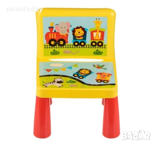 Пластмасова маса + 2 столчета, снимка 3 - Мебели за детската стая - 52571688