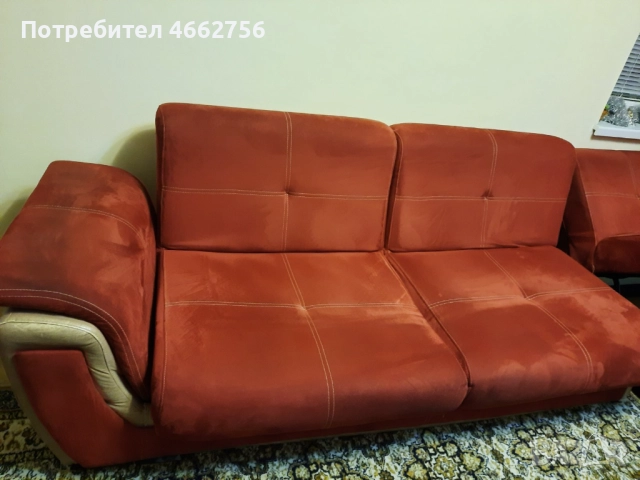 Ъглов диван с две ракли и функция за сън, снимка 2 - Дивани и мека мебел - 52566539