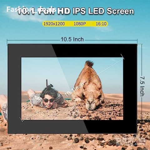 Нова Цифрова фоторамка WiFi 10.1 инча 1080P Автоматично завъртане Подарък, снимка 4 - Други - 42405059
