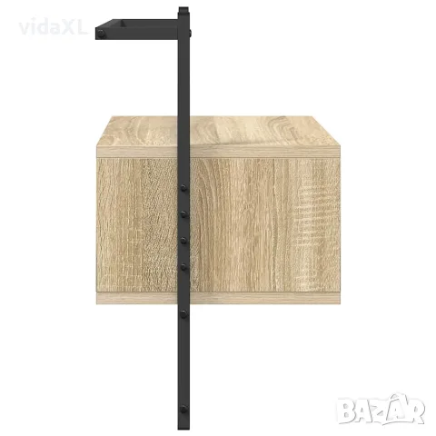 vidaXL Нощно шкафче стенно сонома дъб 35x30x51 см инженерно дърво, снимка 7 - Шкафове - 56148113
