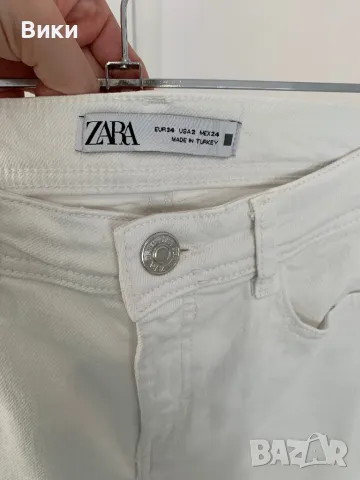 Дънки в бяло на Zara размер XS, снимка 12 - Дънки - 49507481