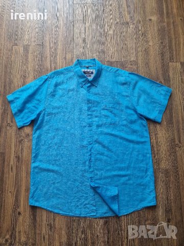 Страхотна мъжка ленена  риза BETTONI размер XL / 2XL, снимка 1 - Ризи - 41524569